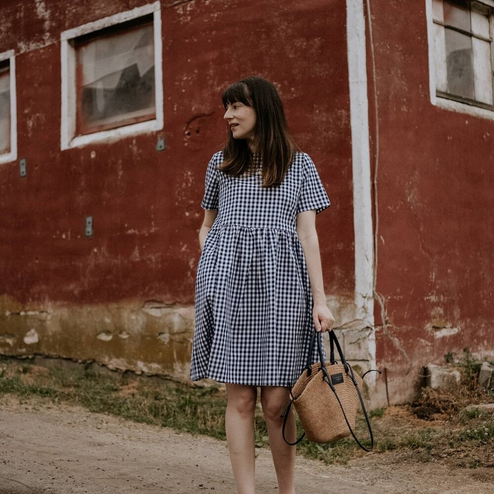 Tradlands Nico Dress in Black Gingham
